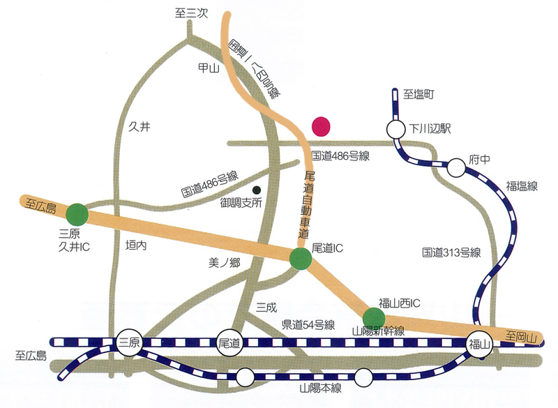 山岡葬祭会館へのアクセス